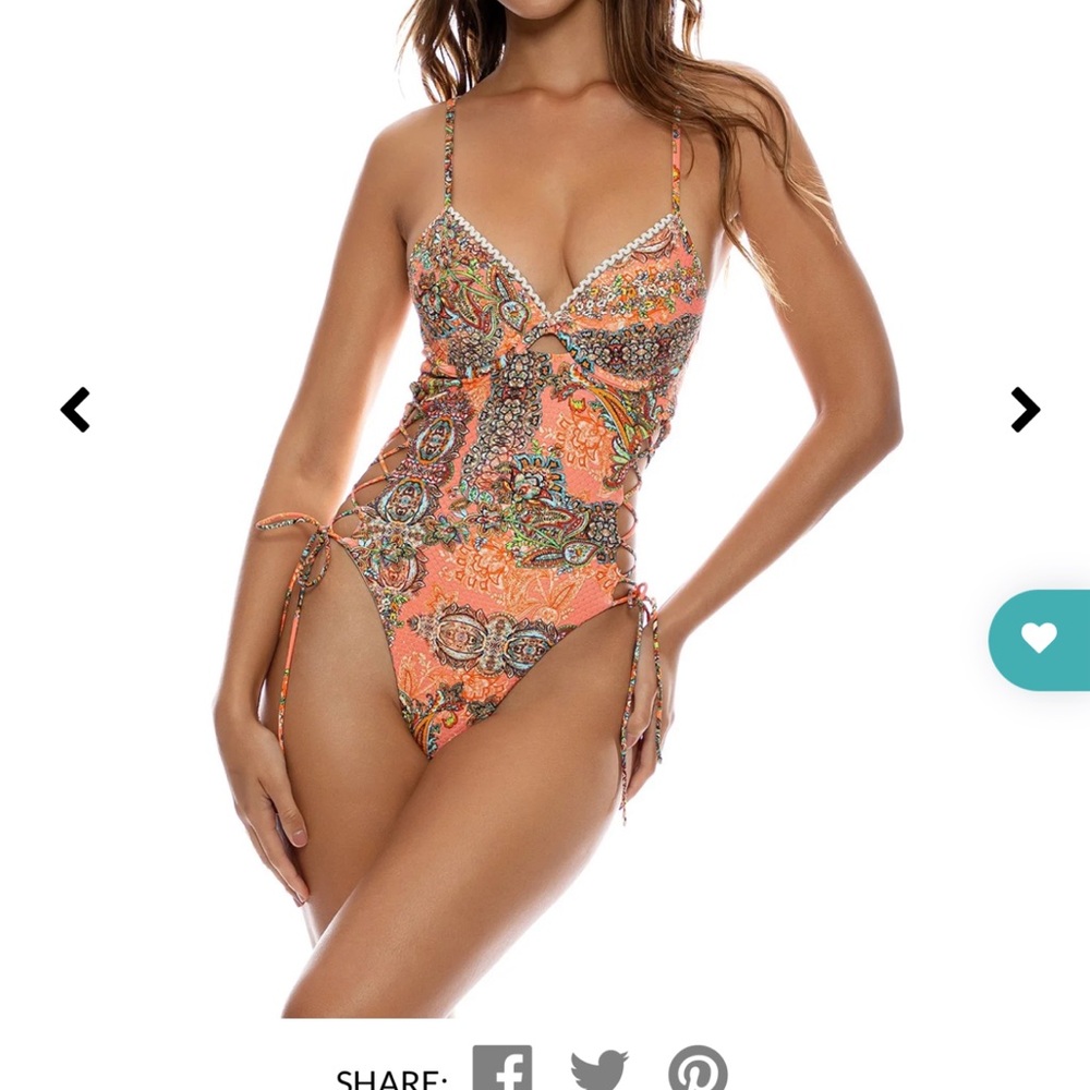 Luli Fama Vibrant Paisley Sz Lrg one Piece